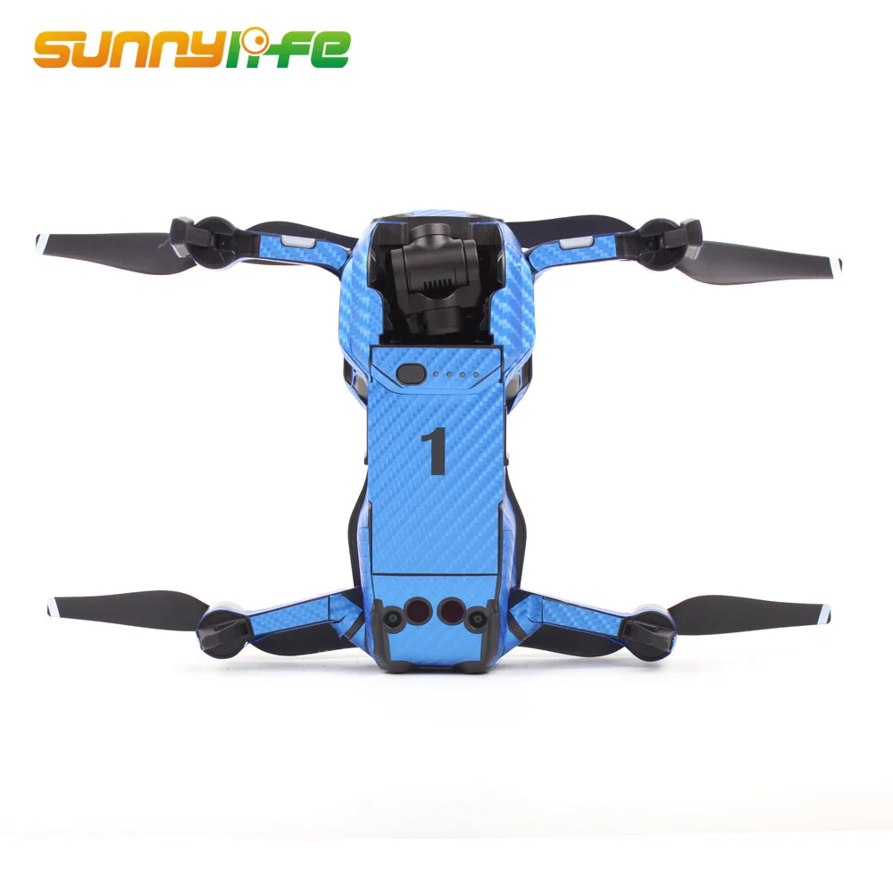 Sunnylife новые наклейки для DJI Mavic Air водонепроницаемый ПВХ карбоновый Графический корпус+ RC+ 3 наклейки на батарейки кожа для DJI Mavic Air