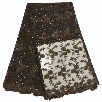 

Gold thread African Tulle Lace fabric for party dress,2016 New arrival African net mesh lace fabric wholesale and retail