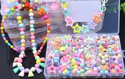 24 Сетки коробку детей DIY бисером кос раннее образование Цветной колье ручной работы браслет, бусы преподавание Puzzle игрушки