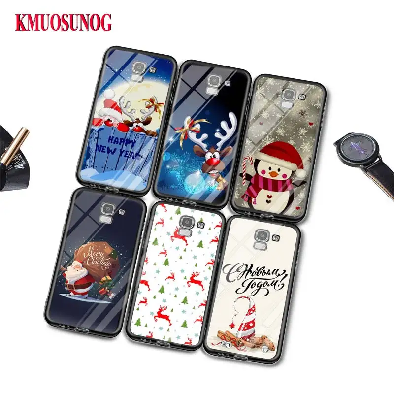 

Black Silicone Case Merry Christmas for Samsung Galaxy j8 j7 j6 j5 j4 j3 Plus Prime 2018 2017 2016 Phone Bag Cover
