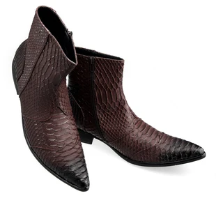 

martin boots 2018 Botas hombre mens winter footwear british style chelsea boots side zipper crocodile skin cowboy boots mens