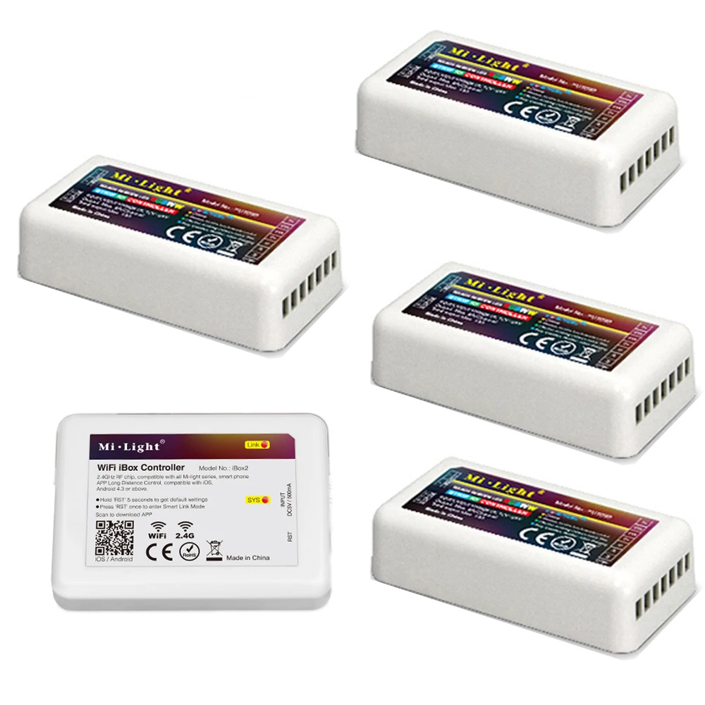 

Dimmable Mi light wifi Led RF Remote controller IOS Andriod APP 2.4G Wireles control 12V 24V For 3528 5050 RGBW RGB LED Strip