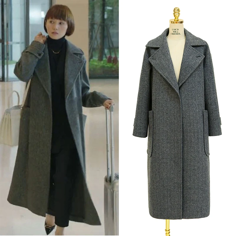 Women Winter Long Wool Jacket Coat Overknee Outwear Jackets 2018 Elegant Overcoat Wool Coats For Female Chinese Star AS070 (13) - 