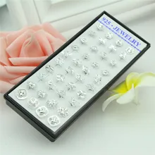 40 шт., серьги из стерлингового серебра 925 пробы, гибридные женские серебряные серьги, модные женские очаровательные серьги-гвоздики в старинном стиле