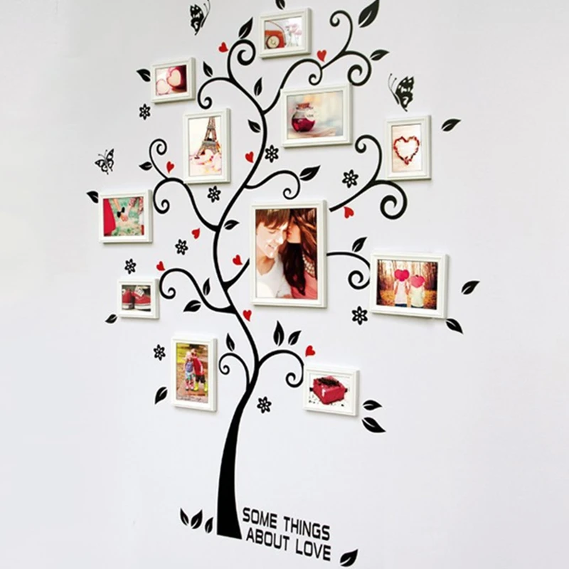 

Diy photo frame Tree butterfly wall stickers home decor bedroom living room sofa poster wall art decals home decoration