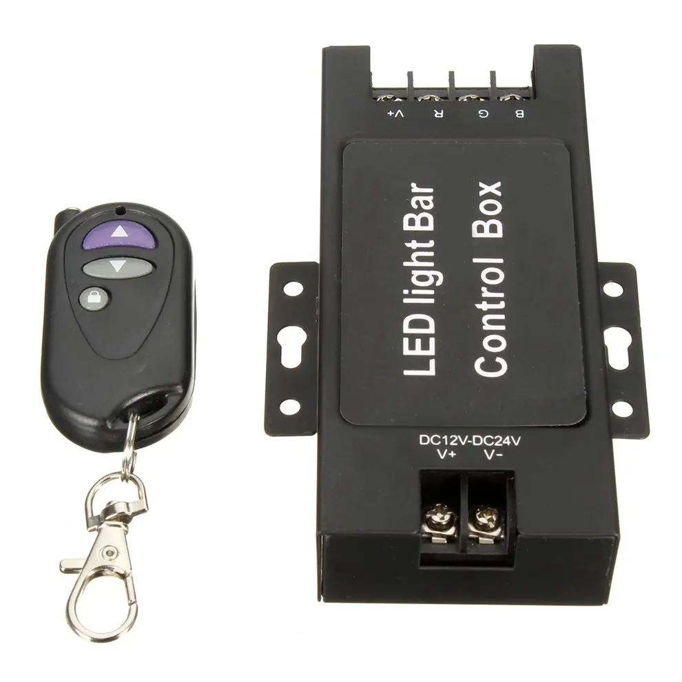 

12-24V LED Light Bar Battery Control Box with Wireless Remote Control Flash Strobe Controller for Work Lamp 7 Flashing Modes