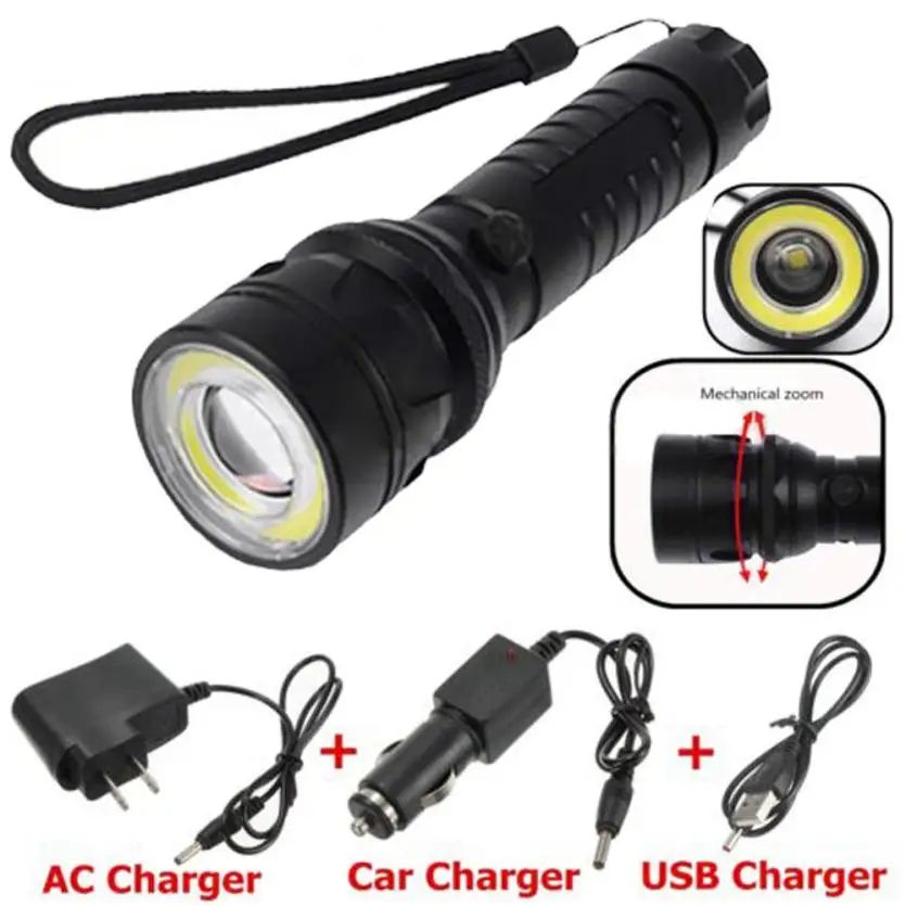 

2017 Elfeland 15000Lm T6 + COB LED Flashlight Torch Light Super Bright & Charger SET A821
