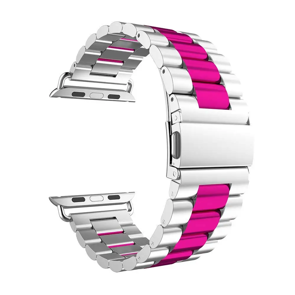 Ремешок из нержавеющей стали для apple watch band 5 44 мм 40 звеньевой браслет