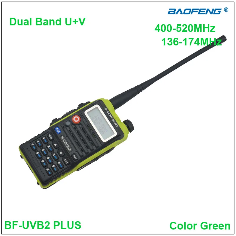 

Original BaoFeng BF-UVB2 Plus two way radio Dual Band Baofeng BF UVB2 Walkie talkie Green Color w/Earpiece