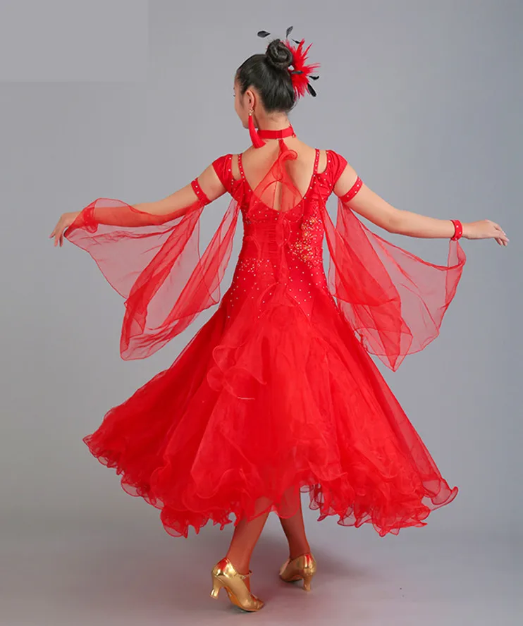 Для женщин Костюмы для бальных танцев танцевальный конкурс Платья для женщин Ladys современные Танго вальс костюмы стиль Стандартный Костюмы для бальных танцев платье