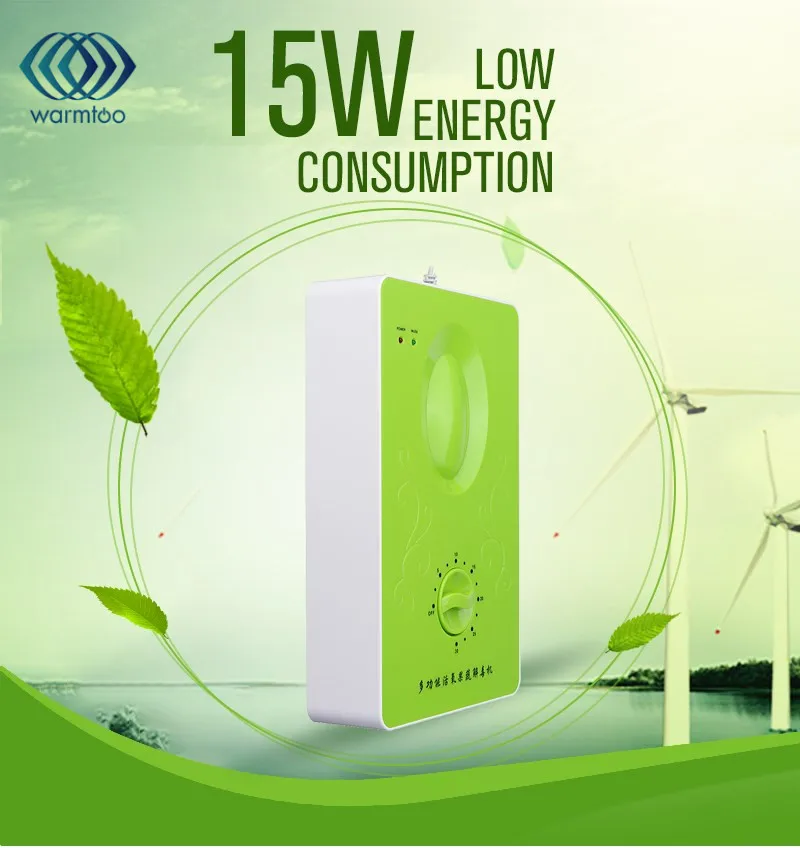 

15W Multifunctional Household Active Oxygen Anion Ozone Generator Air Purifier Negative Ions Fruit Vegetable Meat Kitchen Usage