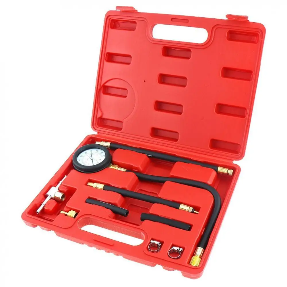 

0-100 PSI Fuel Injection Pump Pressure Injector Tester Pressure Testing Gauge Kit