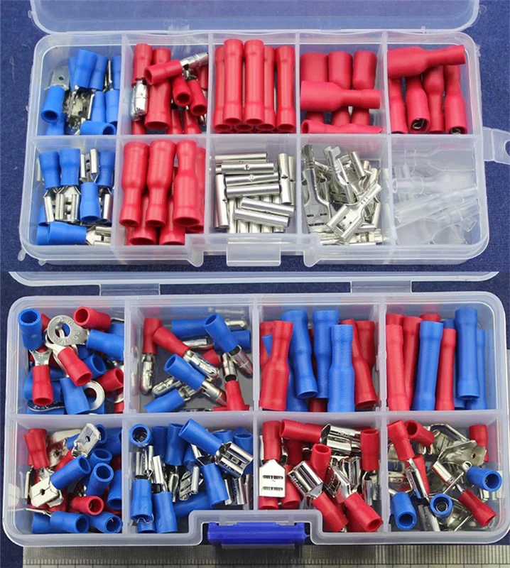 

2 Kinds Terminal Kits to choose Assorted Crimp Spade Terminal Insulated Electrical Wire Connector Kit Set