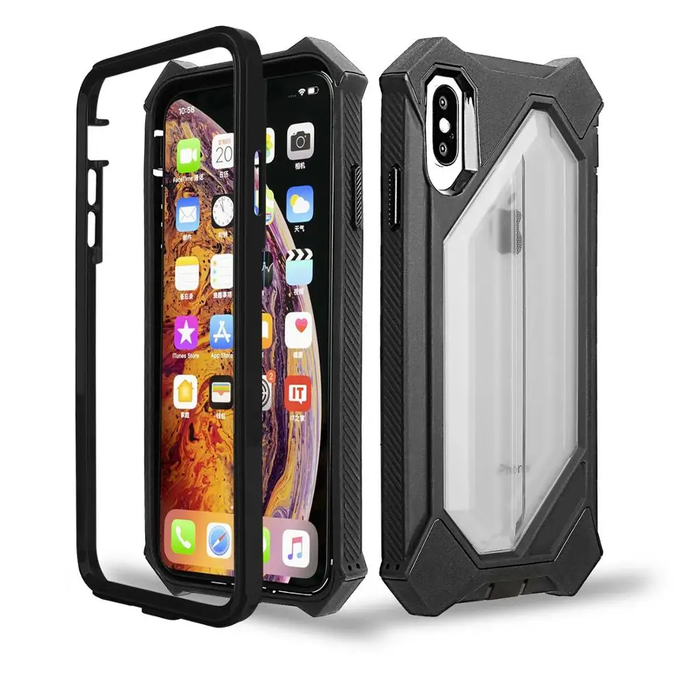 

Hybrid Armor Shock Absorption Case for iPhone XR XS Max PC+TPU Cover For iPhone X 8 7 6s Plus Heavy Duty Sturdy Shockproof Cases