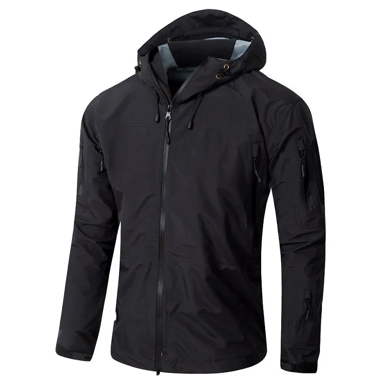 Goede Outdoor Waterdichte Harde Shell Militaire Tactische Jas Mannen Camouflage Hooded Hardshell Dunne Druk Lijm Windjack Jas Tops