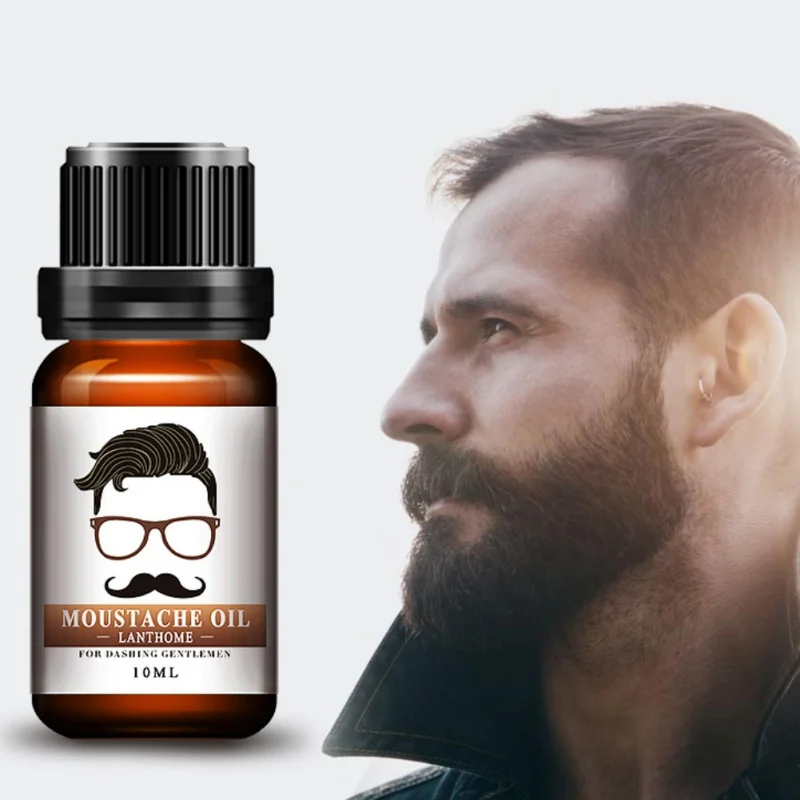 1pcs 10ml Gentlemen Beard Oil Moisturizes Facial Hair Moustache Oils