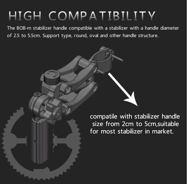 BOB-M Z axis Весенняя двойная Ручка Рукоятка карданный рычаг для ZHIYUN smoo4 DJI osmo2 MOZA mi ni-mi OSMO стабилизатор карданный ручной