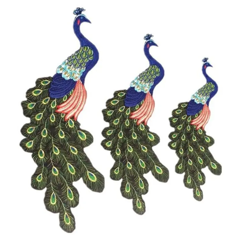 Delicate Peacock Embroidered Applique Patch Embroidery for Clothing or T-shirt Decorative Appliques | Дом и сад