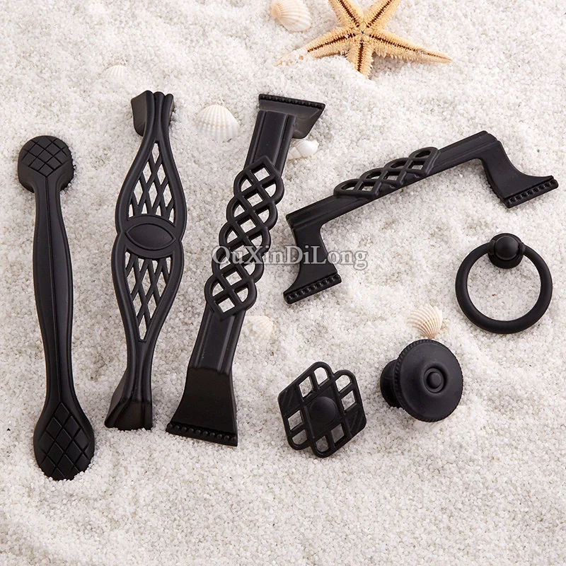 Designed 10PCS European Antique Kitchen Door Furniture Handle Classic Black Cupboard Wardrobe Drawer Cabinet Pulls Knobs&Handles Designed 10PCS European Antique Kitchen Door Furniture Handle Classic Black Cupboard Wardrobe Drawer Cabinet Pulls Knobs&Handles
