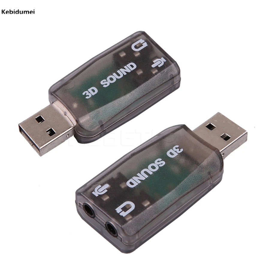 Kebidumei низкая цена новейшая USB 2,0 Звуковая карта для 3D микрофон динамик Аудио гарнитура Звуковая карта адаптер 5,1 для ПК ноутбука