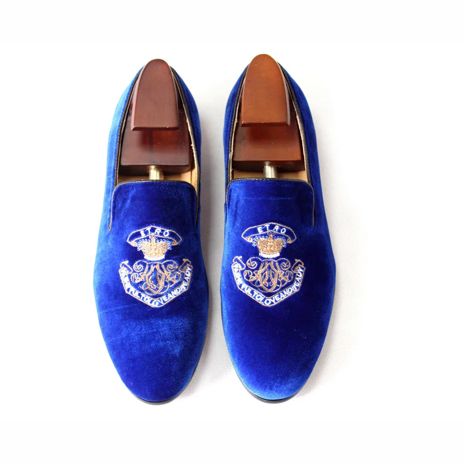 New 2015 High Quality Dress Shoes Embroidered Velvet Slippers Driving ...