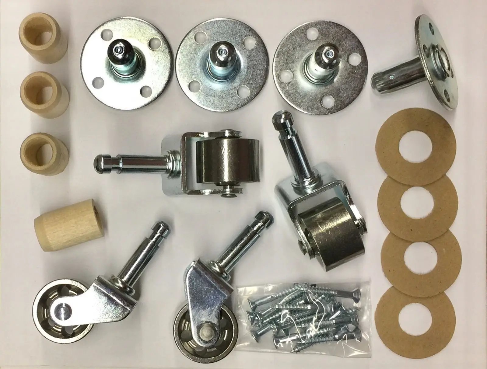 

Set/4 1 3/8&quot Diameter Piano Casters/Wheels For Vertical/Upright Piano W/hardware