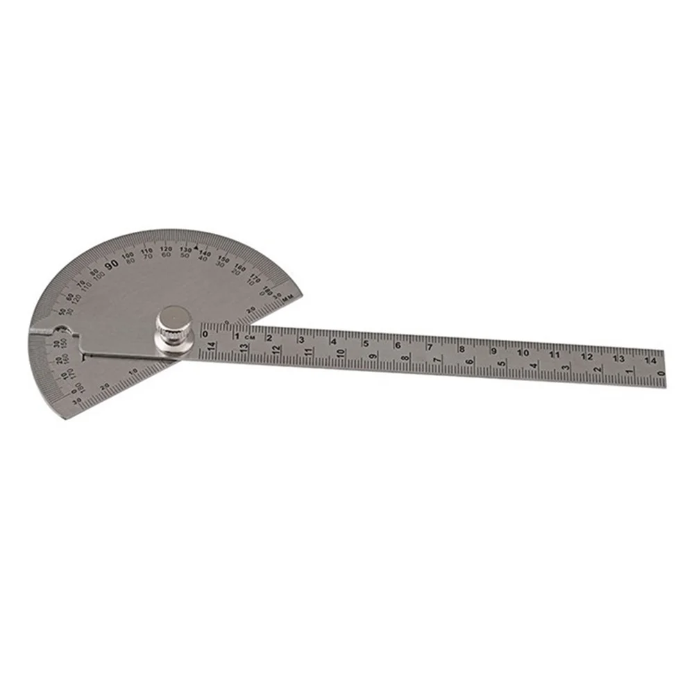 150mm stainless Steel 180 degree Measuring Ruler Tool Angle Protractor