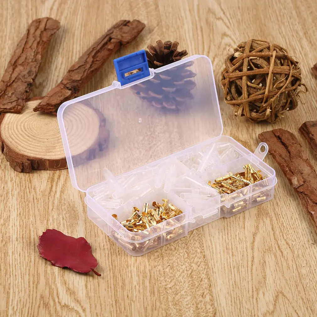 120pcs Brass Bullet 3.5mm Plug Crimp Terminal Switch Insulated Cable Wire Connection Male &amp Female with Cover Case | Обустройство