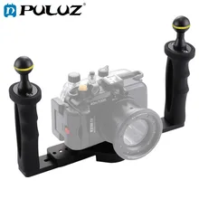 PULUZ Dual Handle Aluminium Tray Stabilizer Rig for Underwater Camera Housing Case Diving Camera Tray Mount