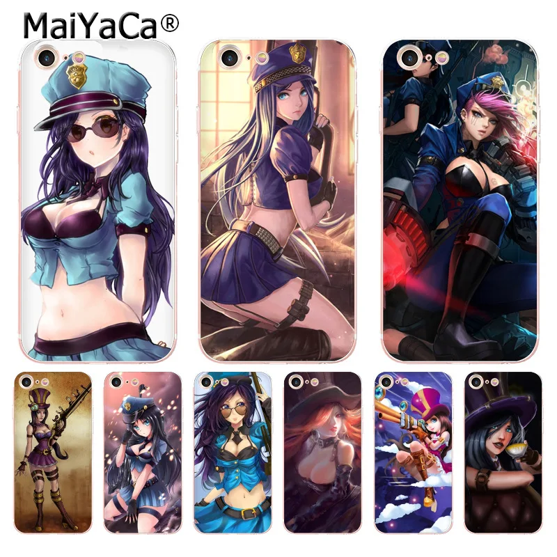 Чехол для телефона MaiYaCa Caitlyn League of Legends милый чехол iPhone 8 8plus 7 7plus 6 6S X 5 5S SE 11pro max |