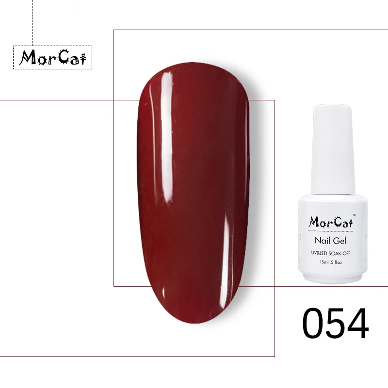 MorCat розовая серия Гель-лак для ногтей УФ лак-Гель-лак УФ-гель для ногтей устойчивый лак для ногтей Отмачивание ногтей - Цвет: 054