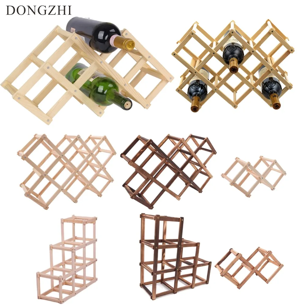 

Pine Wooden Grape 3/6/10 Bottle Red Wine Bottle Rack Folding Decor Stemless Leaning Corner Shelf Stand Unusual Organizer Holder