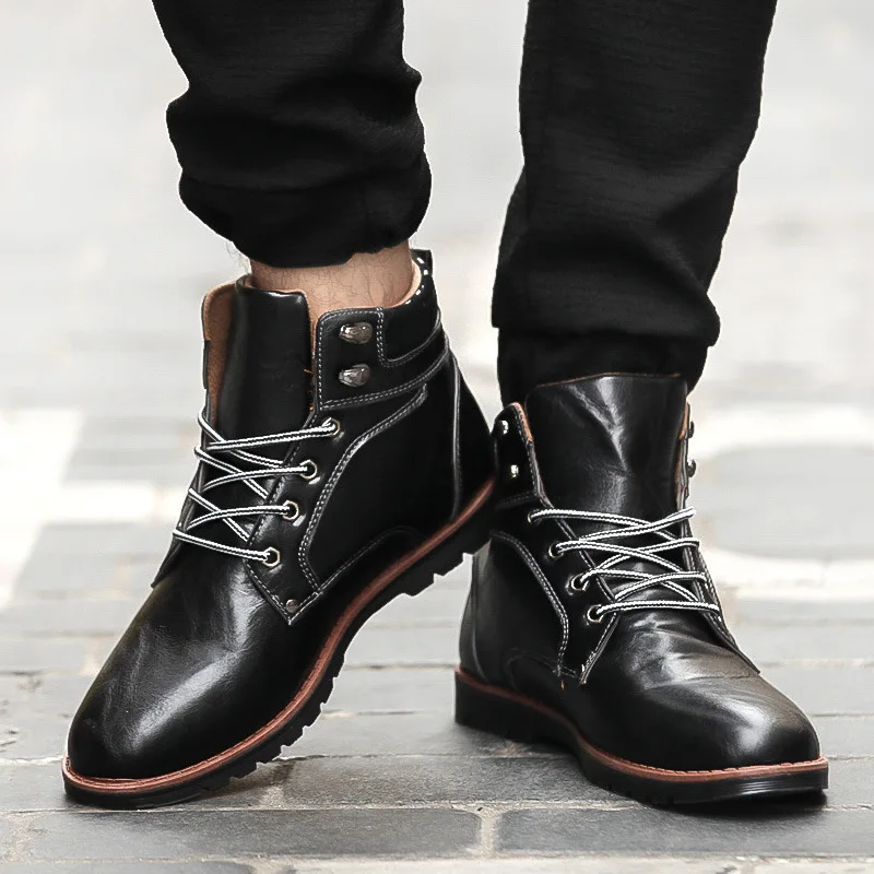 Cheap Price font b Men s b font Leather font b Boots b font 2016 New