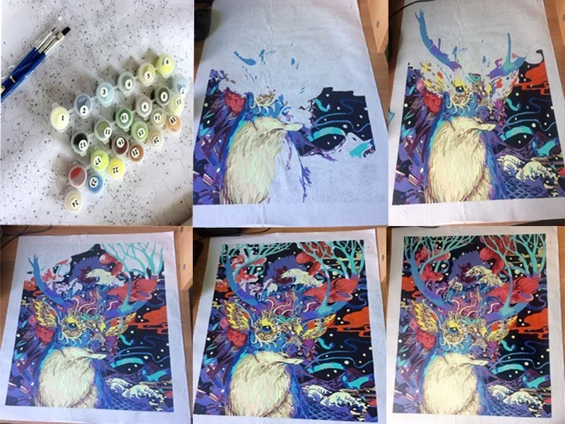 YIKEE декоративная картина маслом на холсте по номерам, по номерам краска цветок
