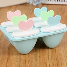 1 комплект 6 ячеек мини формы в виде сердца Мороженое драгоценность поп форма для мороженого леденец плесень кухня DIY Инструменты Ecofriendly ABS