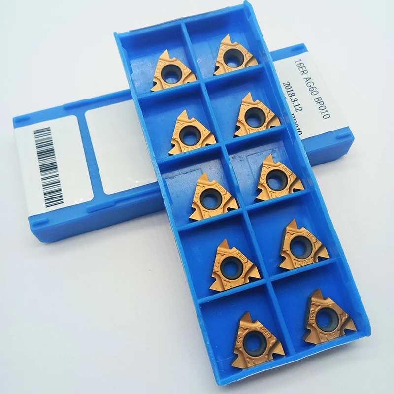 

10pcs 16ER 16IR AG60 BP010 Insert Carbide Insert For Threading Turning Tool Boring BAR blade Processing steel parts