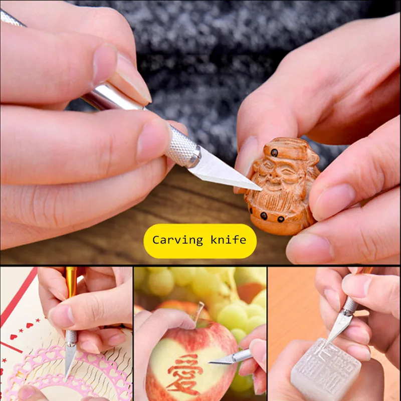 

1piece Blade Mobile Phone PCB DIY Repair Manual Tool + Non-slip Metal Scalpel Tool Set Tool Carving Tool Edc Knife