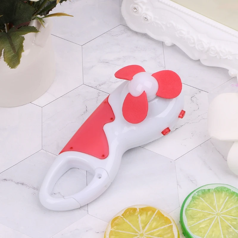 

MEXI Summer Mini Handheld Cooling Fan Outdoor Portable LED Flashlight Battery Powered