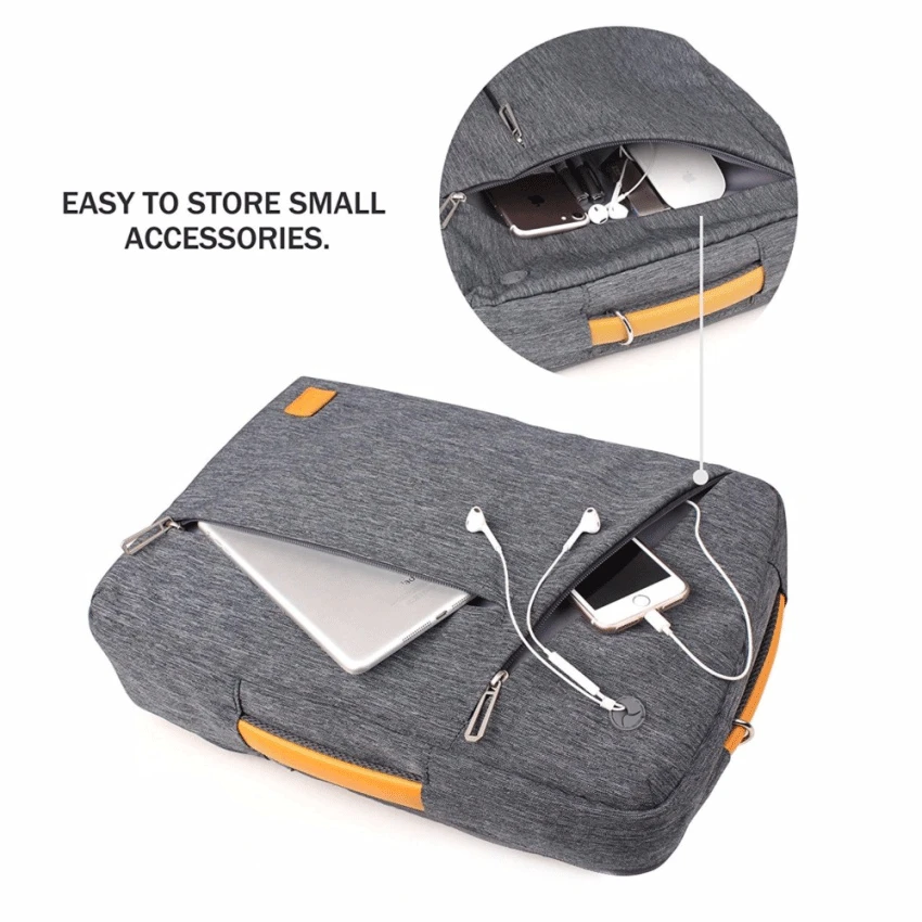 2019 WIWU mochila para portátil 17,3, 15,6, 15,4, 14 de lona impermeable Mochila De Cuero bolsa para Macbook Pro 15 mochila de hombres bolsa de ordenador portátil - 5