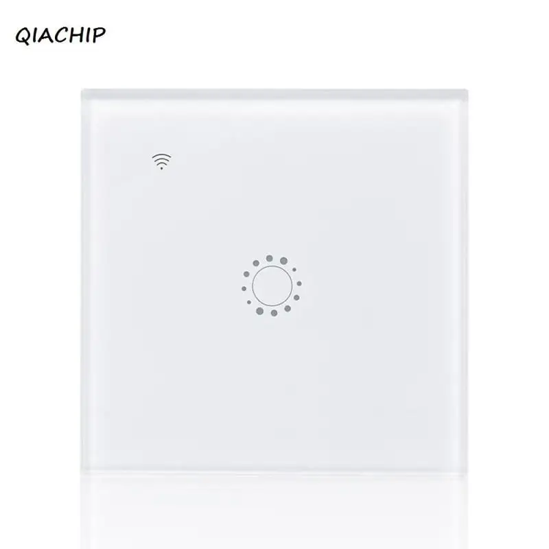 

EU WiFi Smart Switch 1 Gang Light Wall Switch White Crystal Panel Touch Screen eWeLink App For Amazon Alexa Google Home Timing