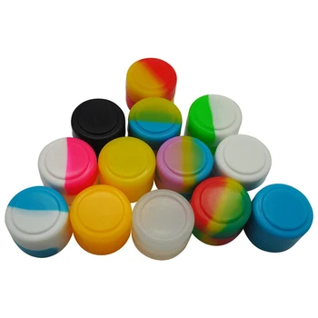 

2Pcs FDA approved 2ML food grade non-stick oil slick silicone containers small 22x17mm
