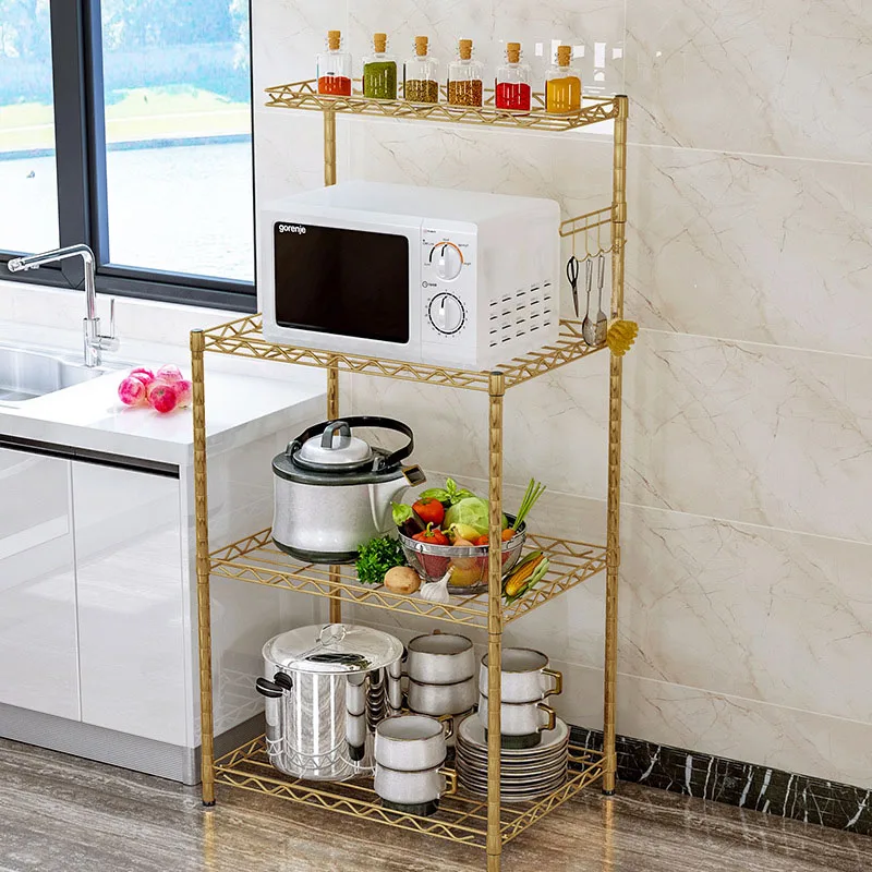 

Kitchen Shelf Kitchenware Organizer Microwave Oven Storage Rack Keep the Kitchen Clean and Tidy Home Storage Shelf for Bathroom