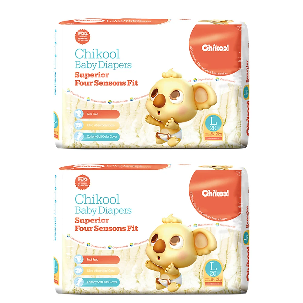 Baby Diapers Chikool 40pcs Size L for 8 12kg Cotton Baby Newborn disposable diapers Nappy