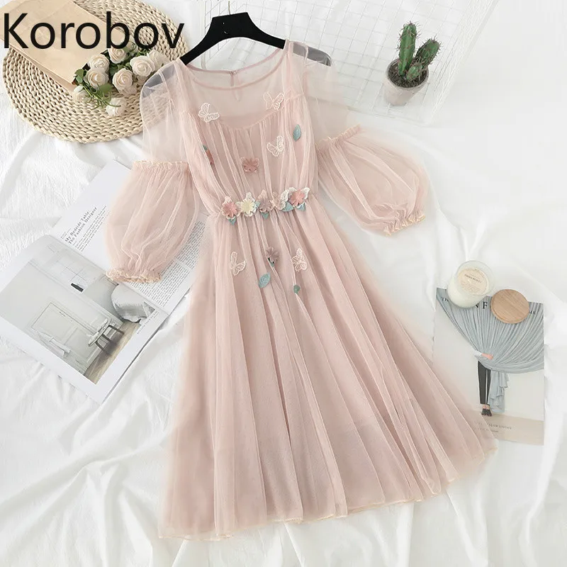 Коробов 2019 новый летний комплект из двух предметов для женщин кружевное платье