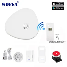 Wofea Wifi домашняя система охранной сигнализации с дверной звонок Кнопка SOS Аварийная кнопка wifi камера набор приложение управление SMS и автоматический набор