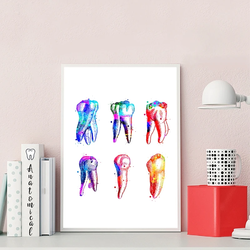 Teeth Anatomical Canvas Poster Wall Decor