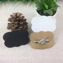 Горячая новая пустая Крафтовая бумага для заколок лента для волос с карточкой ювелирные изделия дисплей карты если Пользовательский логотип будет за дополнительную стоимость