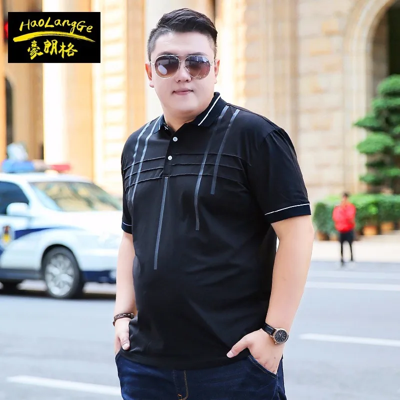 Новинка, большие размеры 8XL 7XL 6XL, модная мужская летняя брендовая одежда, дворцовая футболка с коротким рукавом, Мужская рубашка поло для отдыха с отворотом