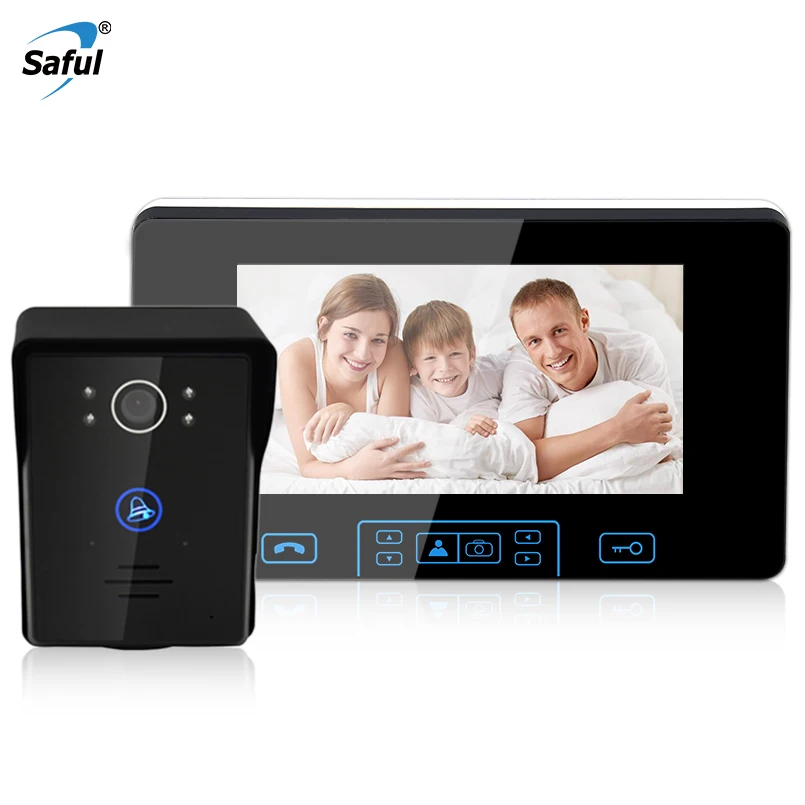 Saful " TFT Беспроводная система видеодомофона 2,4 ГГц цифровой дверной звонок камера с 1 монитором дверной Звонок камера