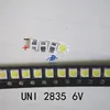 Оригинальные светодиодные лампы UNI светодиодный 3528 2835 1210 светильник кой мощности 50 шт. 1 Вт 6 в холодный белый для светодиодной подсветки ЖК-телевизора ► Фото 1/2